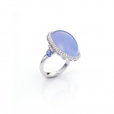 blue chalcedony ring monquer