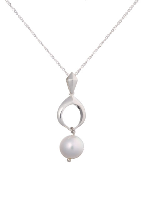 Coco pendant silver with white pearl by Hyrv