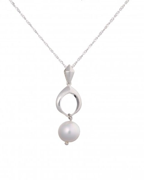 Coco pendant silver with white pearl by Hyrv