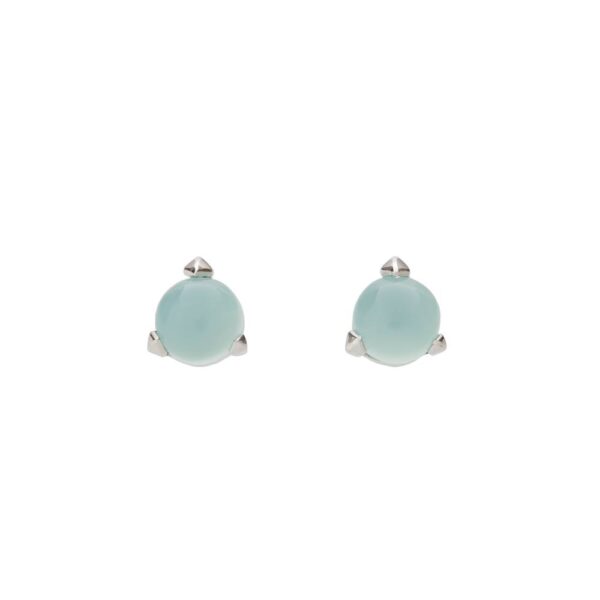 Bones Mini Earrings Turquoise Chalcedony monquer