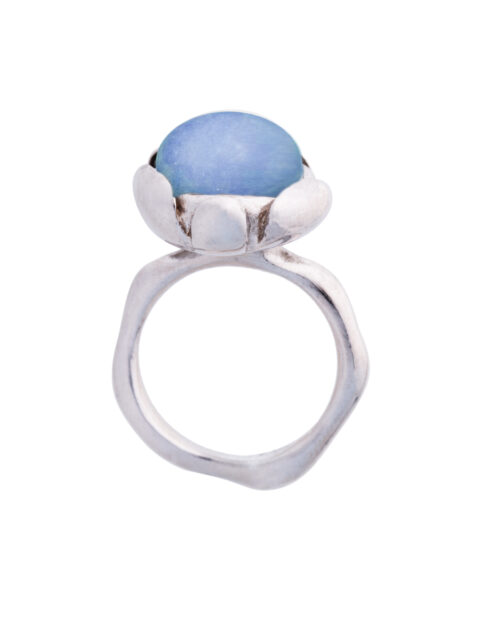 Elegant blue opal ring
