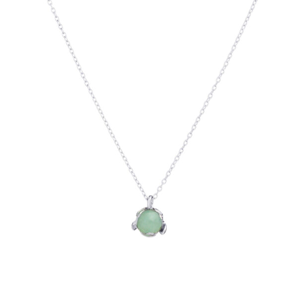 Blossom floret pendant with green aventurine