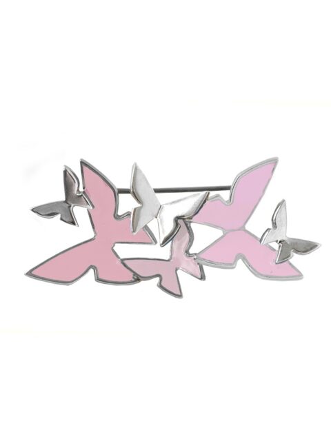 Les papillons brooch pink