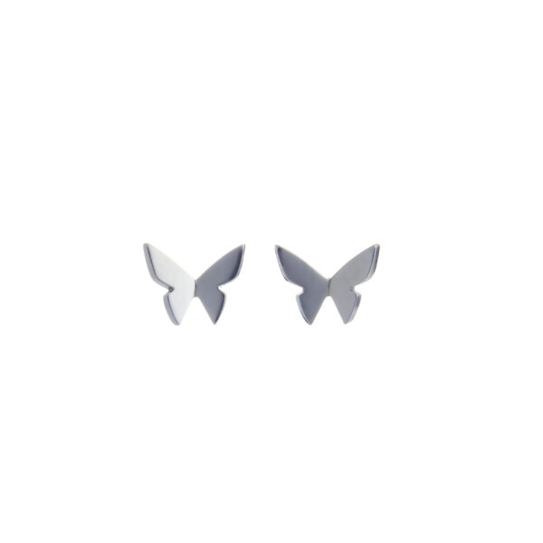 Les Papillons Mini Stud Earrings Silver