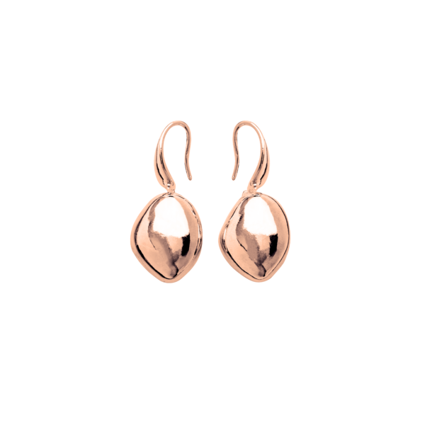 Pebble golden earrings