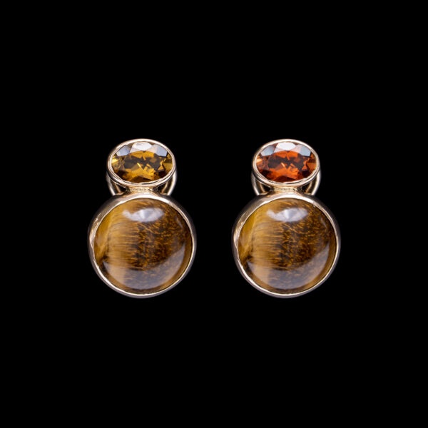 Cognac tourmaline earrings